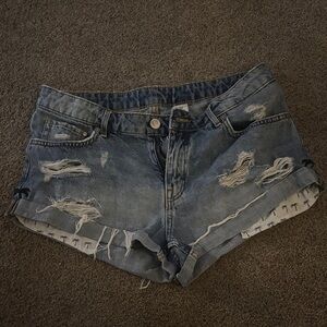 Distressed Denim Women Shorts